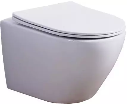 Подвесной безободковый унитаз с сиденьем микролифт Esbano Amapola ESUPAMAPW