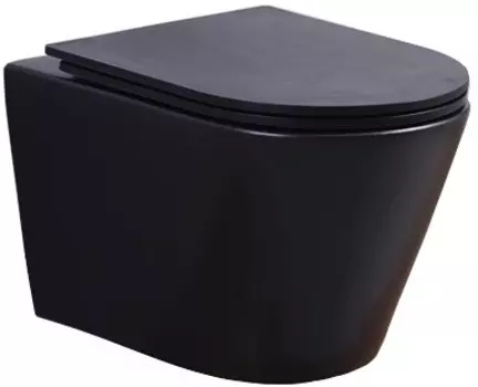 Унитаз подвесной Esbano CLAVEL ESUPCLAVBM безободковый, с сиденьем микролифт, черный матовый