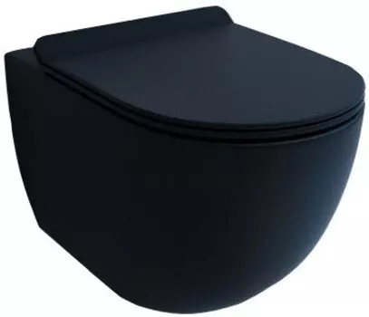 Унитаз подвесной Esbano Garcia ESUPGARCBM безободковый, с сиденьем микролифт, черный матовый