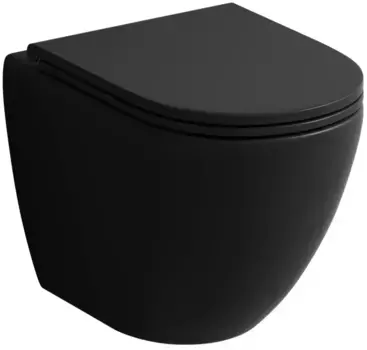 Подвесной безободковый унитаз с сиденьем микролифт Grossman GR-4455BMSQ