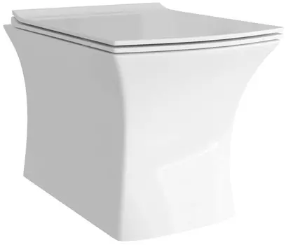 Унитаз подвесной Grossman GR-4461S безободковый, с сиденьем микролифт, белый