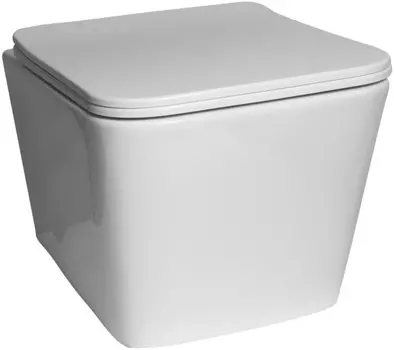 Унитаз подвесной SantiLine SL-5007 безободковый, с сиденьем микролифт, белый