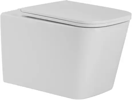 Унитаз подвесной SantiLine SL-5027 безободковый, торнадо, с сиденьем микролифт, белый