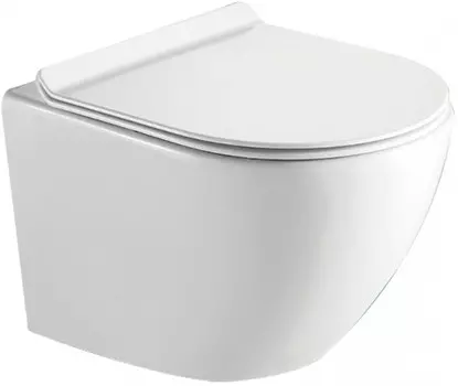 Унитаз подвесной Timo Kulo TK-403 безободковый, с сиденьем микролифт, белый