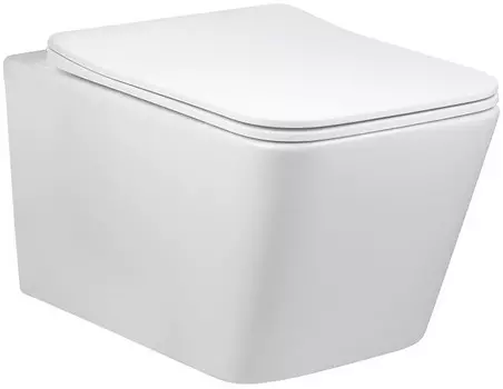 Подвесной безободковый унитаз с сиденьем микролифт Vincea Q-Line VT1-12MW