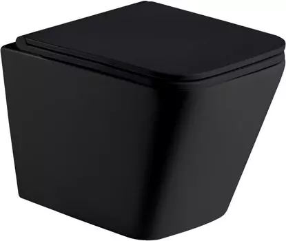 Унитаз подвесной WeltWasser Gelbach 041 MT-BL безободковый, торнадо, с сиденьем микролифт, черный матовый