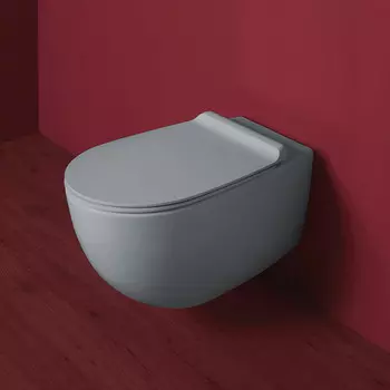 Унитаз подвесной Simas Vignoni VI18 cemento matt безободковый, цемент матовый