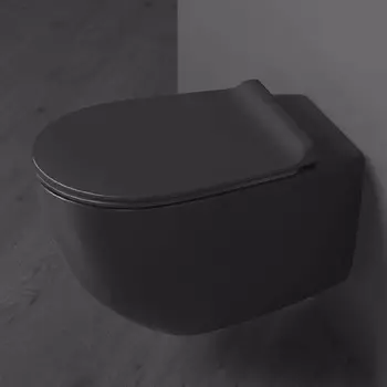 Унитаз подвесной Simas Vignoni VI18nero matt безободковый, черный матовый