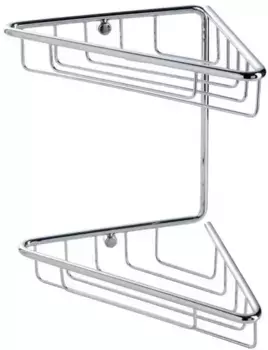 Полка для ванной Stil Haus 570(08) угловая, двойная, хром
