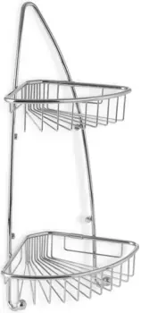 Полка для ванной Stil Haus 879(08) угловая, двойная, хром