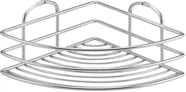 Полка для ванной Tekno-tel BK021SSS 20x20 см, угловая, серебро