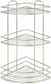 Полка для ванной Tekno-tel BK023G 20x20 см, угловая, тройная, золотой