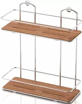 Полка для ванной Tekno-tel BK076P 30 см, двойная, хром
