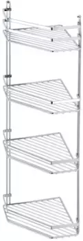 Полка для ванной Tekno-tel ES059 19,5x19,5 см, угловая, четверная, хром