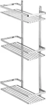 Полка для ванной Tekno-tel ES065 25 см, тройная, хром