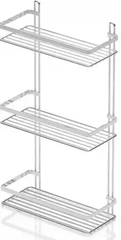 Полка для ванной Tekno-tel ES065SSS 25 см, тройная, серебро