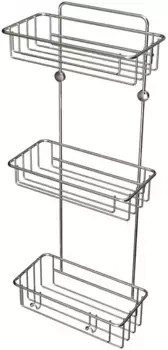 Полка для ванной Tekno-tel ES096SSS 25 см, тройная, серебро