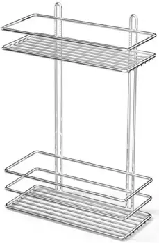 Полка для ванной Tekno-tel LM005 25 см, двойная, хром