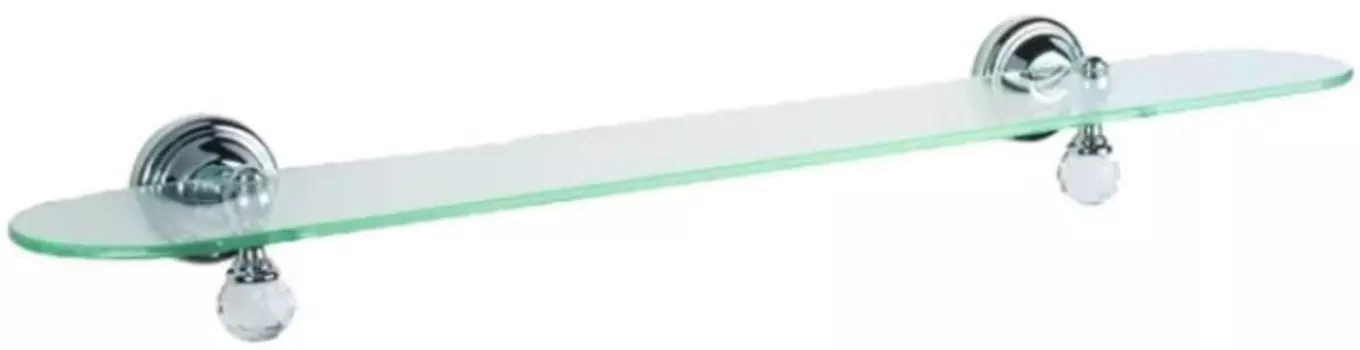 Полка стеклянная 60,5 см хром Tiffany World Crystal TWCR118cr-sw