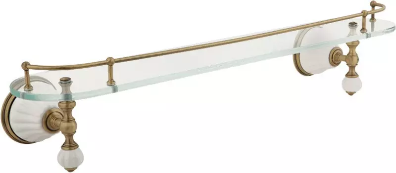 Полка стеклянная 60 см Migliore Olivia ML.OLV-60.620.BI.BR