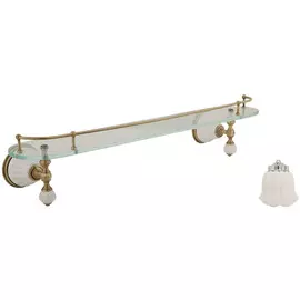 Полка стеклянная 60 см Migliore Olivia ML.OLV-60.620.BI.CR