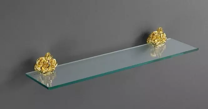 Полка стеклянная 60 см золото Art&Max Rose AM-0913-Do