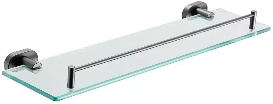 Полка стеклянная Belz B90507 50 см, вороненая сталь