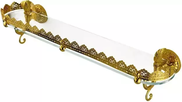 Полка стеклянная Migliore Versailles 32643 70 см, золотой