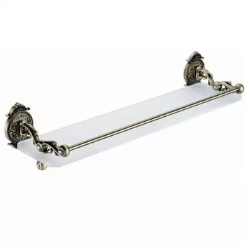 Полка стеклянная с бортиком 52 см Hayta Classic Bronze 13909/BRONZE