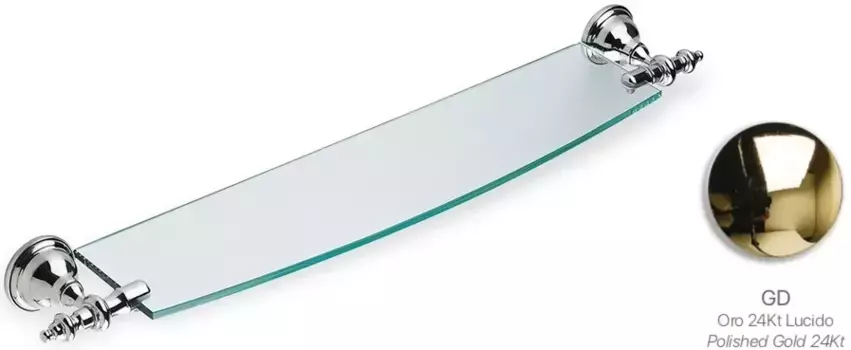 Полка стеклянная Stil Haus Elite EL04(16) 70 см, золотой