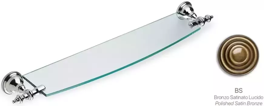 Полка стеклянная Stil Haus Elite EL04(25) 70 см, бронза