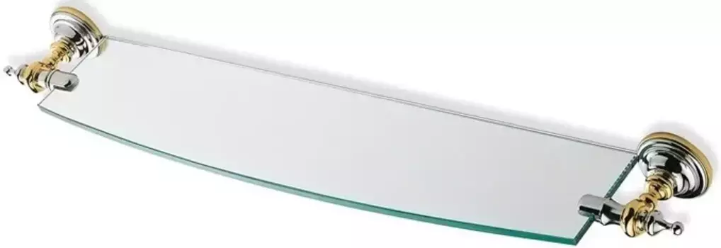 Полка стеклянная Stil Haus Giunone G04(02) 70 см, хром/золотой