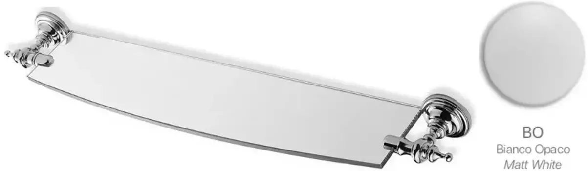 Полка стеклянная Stil Haus Giunone G04(03) 70 см, хром/белый матовый