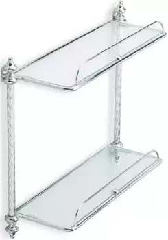 Полка стеклянная Stil Haus Giunone G694GIUNONE(08) 45 см, двойная, хром