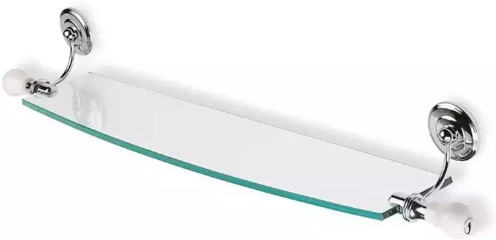 Полка стеклянная Stil Haus Nemi N04(39) 70 см, хром/белый