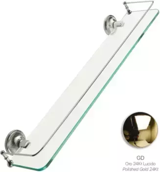 Полка стеклянная Stil Haus Regal RG04(16) 60 см, золотой