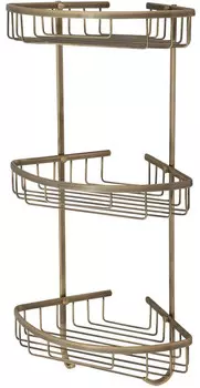 Полка угловая 21x21 см Veragio Baskets Bronzo VR.GFT-9067.BR