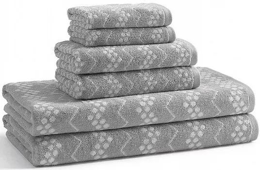 Полотенце для рук 46х30 см Kassatex Wavy Hippo Grey BWV-172-HPG