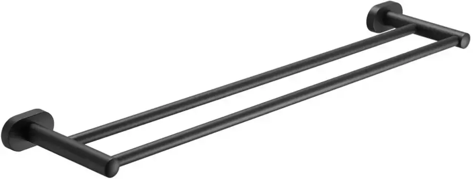 Полотенцедержатель Belz B90109 61,7 см, двойной, черный матовый