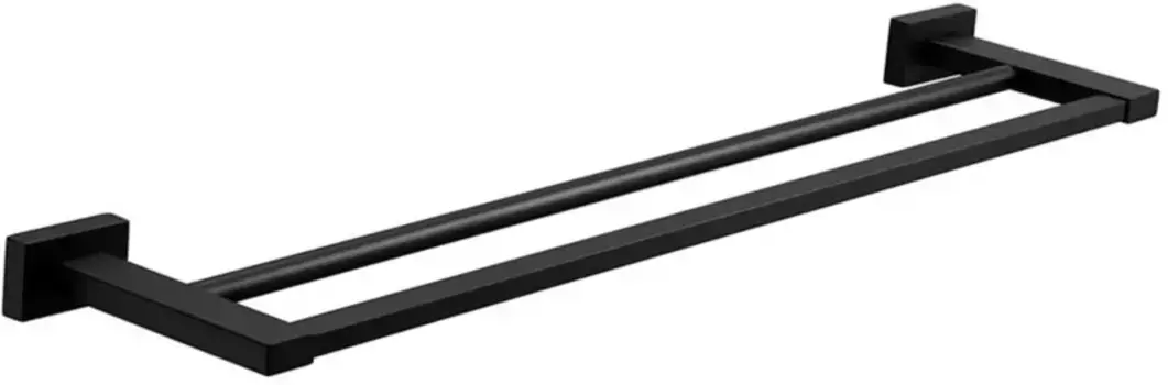 Полотенцедержатель Belz B90309 62 см, двойной, черный матовый