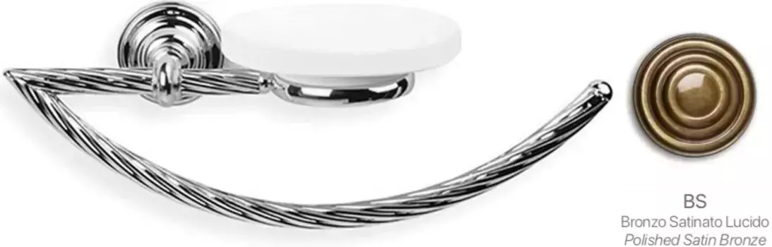 Полотенцедержатель кольцо с мыльницей Stil Haus Giunone G79(25) бронза