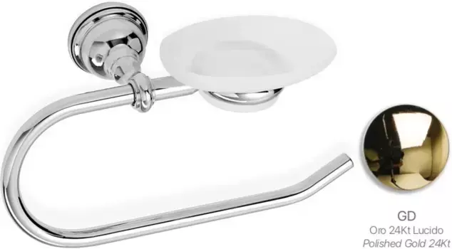 Полотенцедержатель кольцо с мыльницей Stil Haus Elite EL79(16) золотой