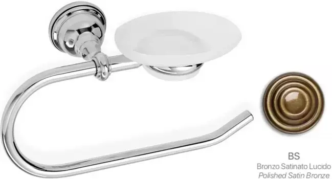 Полотенцедержатель кольцо с мыльницей Stil Haus Elite EL79(25) бронза