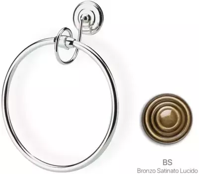 Полотенцедержатель кольцо Stil Haus Idra I07(25) бронза