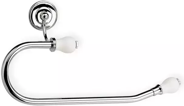 Полотенцедержатель кольцо Stil Haus Nemi N07(39) хром/белый
