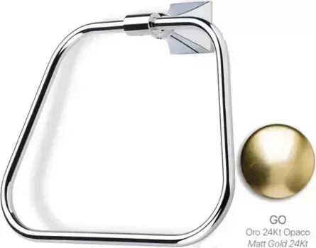 Полотенцедержатель кольцо Stil Haus Prisma PR07(18) золотой матовый