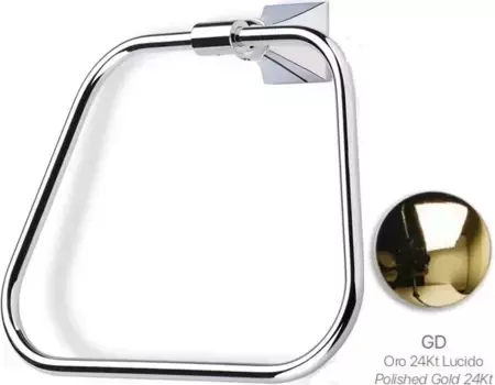 Полотенцедержатель кольцо Stil Haus Prisma PR07(16) золотой