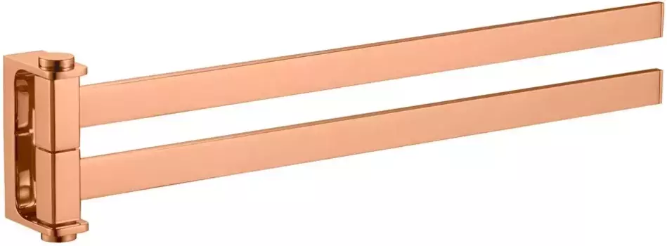 Полотенцедержатель Rav Slezak Nil NLA0602ZRK 37 см, поворотный, двойной, розовое золото матовый