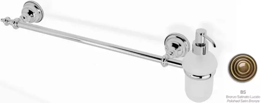 Полотенцедержатель с дозатором для жидкого мыла Stil Haus Elite EL69D(25) 50 см, бронза