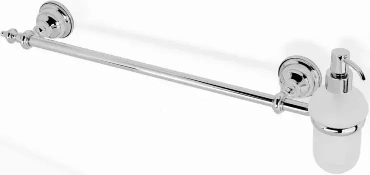 Полотенцедержатель с дозатором для жидкого мыла Stil Haus Elite EL69D(08) 50 см, хром